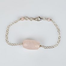 Bracelet 'My Precious in Rose Quartz' Silver 925