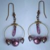 Creole earrings Crystal Lilac shadow