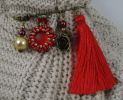 Broche en kit Queensland Rouge Pompon