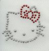 RHINESTONE PATTERN CAT HEAD