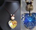 Collier coeur Swaro sur cuir