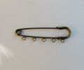 Aged bronze kilt pin 5 fasteners