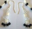 Kit boucles d'oreilles Tila Noir&blanc