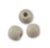 Round wooden beads Ecru 10mm x 10