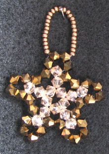 Christmas Hanging star with golden  crystals kit