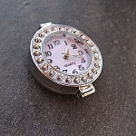 Cadran de montre argenté blanc rond