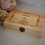 Personalized engraved wooden box