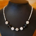 Black Silver Bead Necklace
