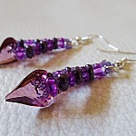 Amethyst heart earrings kit