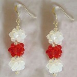Red and white Christmas earrings kit