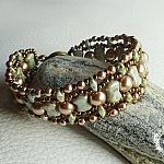 Bracelet Coco Vert-gris marbré en kit