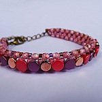 Bracelet Pointillés corail en kit