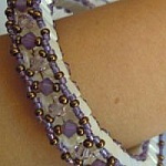 Bracelet Tila Anneau 3D Parme (petit) en kit