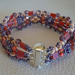 Trio de bracelets Twin Corail/Mauve en kit