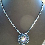 Collier pendentif Latitude Bleu Hématite en kit