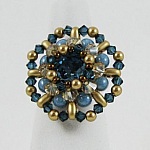 Kit bague Hélios bleu doré