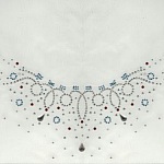 RHINESTONE PATTERN NECKLACE TEARS