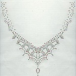 RHINESTONE PATTERN MULTICOLOR NECKLACE