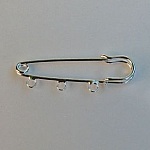 Silver kilt pin 3 clips
