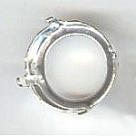 Round Rivoli 14mm silver setting
