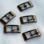 Antique bronze buckles for 8mm belt style bracelet x 5