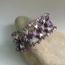 Purple silver Cheops bracelet in kit