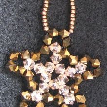 Christmas Hanging star with golden  crystals kit