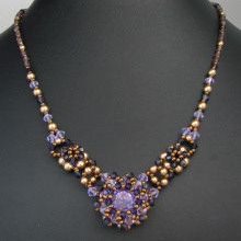 Djerba purple necklace instructions