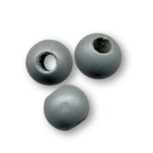 Round wooden beads Grey 8mm x 10