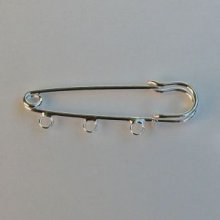 Silver kilt pin 3 clips