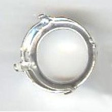 Round Rivoli 14mm silver setting