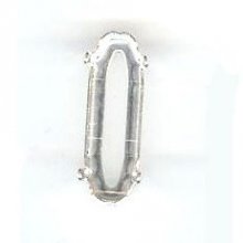 Marquise Crimp 15x5 mm silver