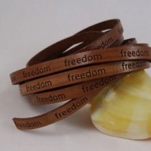 Leather lace 6 mm Brown 'freedom' by 20 cm