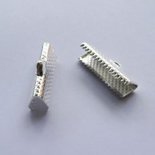 Clamping tips silver 20 mm x 2
