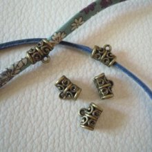 Filigree bronze charms x 5