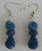 Boucles d'oreille bleu parme