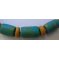 Collier perles turquoise ocre