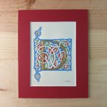 Illuminated letter D 'white vine