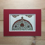 Gold/red/blue arabesque illumination