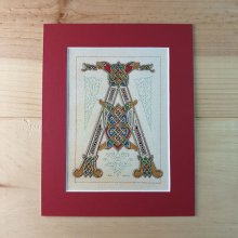 Illuminated letter A in French-Saxon style