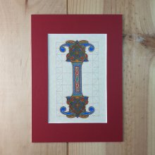 Illuminated letter I Franco-Saxon style