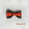 Black lace and orange satin hair clips