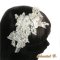 headband hair lace Calais ivory wedding accessory headband silk flower rhinestones