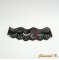 Black and red silk butterfly hairband alix hand painted