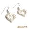 pearl and silver heart earrings st valentine evening wedding