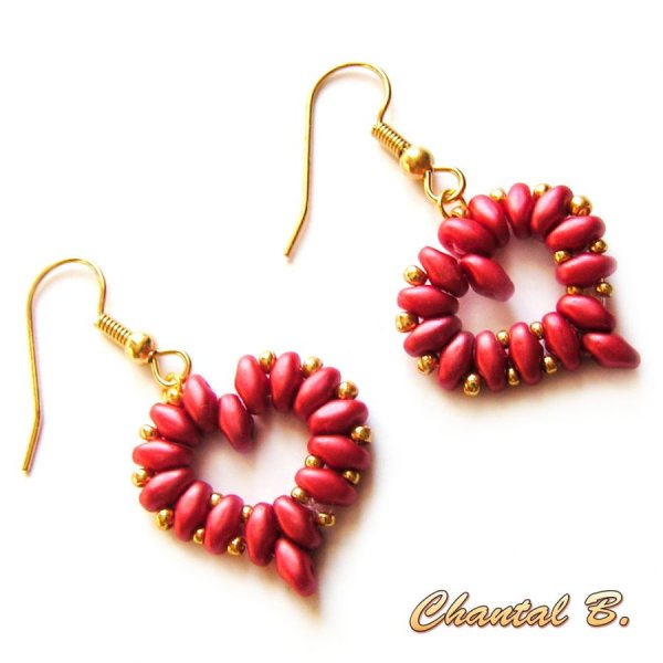 bridal earrings heart pearl and silver evening wedding