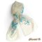 turquoise silk scarf arabesques gold and chocolate