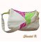 hand painted ivory cotton and pink silk handbag Claudia