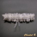 white lace wedding garter PAMELA