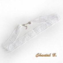 fine white lace hairband wedding accessory romantic headband